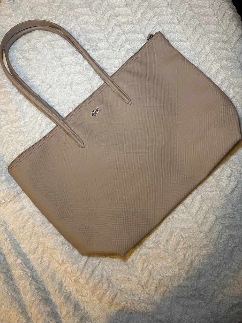 Lacoste Beige Tote Laptop Bag